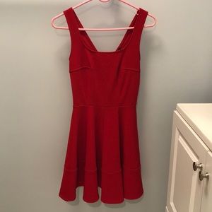 Red Lulu’s dress.